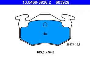 ATE 13.0460-3926.2 - Brzdové platničky -
