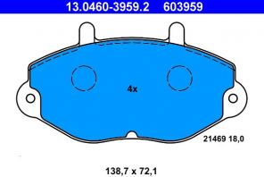 ATE 13.0460-3959.2 - Brzdové platničky -