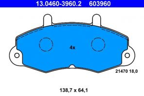 ATE 13.0460-3960.2 - Brzdové platničky -