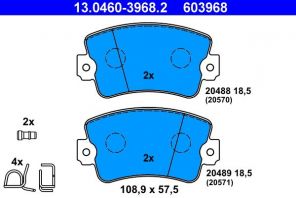 ATE 13.0460-3968.2 - Brzdové platničky -