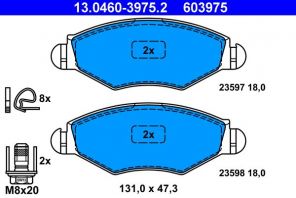 ATE 13.0460-3975.2 - Brzdové platničky -