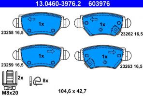 ATE 13.0460-3976.2 - Brzdové platničky -