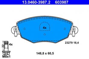 ATE 13.0460-3987.2 - Brzdové platničky -