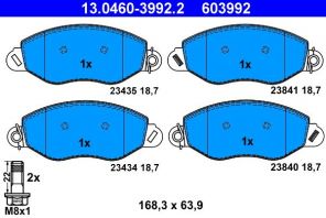 ATE 13.0460-3992.2 - Brzdové platničky -