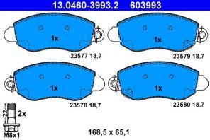 ATE 13.0460-3993.2 - Brzdové platničky -