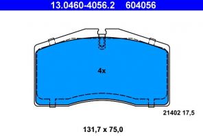 ATE 13.0460-4056.2 - Brzdové platničky -