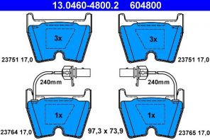 ATE 13.0460-4800.2 - Brzdové platničky -