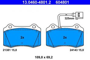 ATE 13.0460-4801.2 - Brzdové platničky -