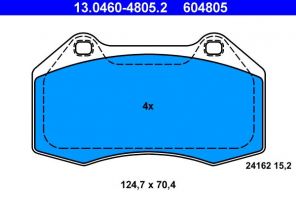 ATE 13.0460-4805.2 - Brzdové platničky -