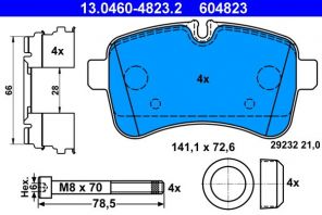 ATE 13.0460-4823.2 - Brzdové platničky -
