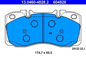 ATE 13.0460-4828.2 - Brzdové platničky -