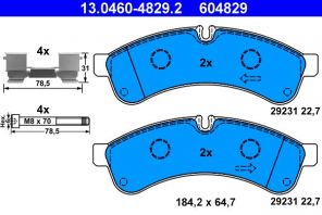 ATE 13.0460-4829.2 - Brzdové platničky -