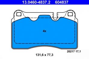 ATE 13.0460-4837.2 - Brzdové platničky -