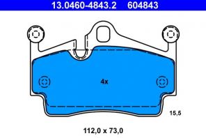 ATE 13.0460-4843.2 - Brzdové platničky -