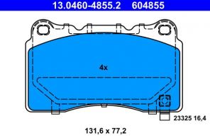 ATE 13.0460-4855.2 - Brzdové platničky -