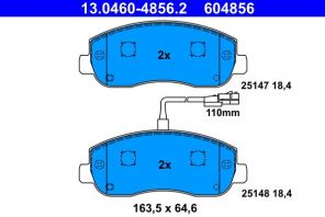 ATE 13.0460-4856.2 - Brzdové platničky -