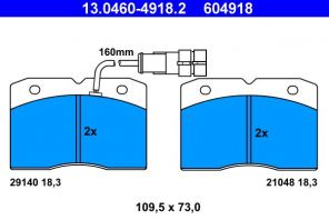 ATE 13.0460-4918.2 - Brzdové platničky -