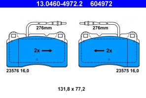 ATE 13.0460-4972.2 - Brzdové platničky -