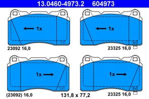 ATE 13.0460-4973.2 - Brzdové platničky -