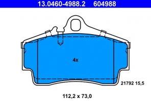 ATE 13.0460-4988.2 - Brzdové platničky -