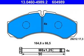 ATE 13.0460-4989.2 - Brzdové platničky -