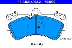 ATE 13.0460-4992.2 - Brzdové platničky -