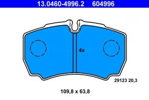 ATE 13.0460-4996.2 - Brzdové platničky -