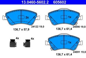 ATE 13.0460-5602.2 - Brzdové platničky -