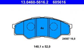 ATE 13.0460-5616.2 - Brzdové platničky -