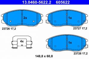 ATE 13.0460-5622.2 - Brzdové platničky -
