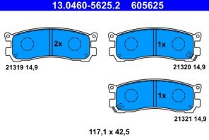 ATE 13.0460-5625.2 - Brzdové platničky -