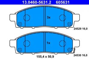 ATE 13.0460-5631.2 - Brzdové platničky -