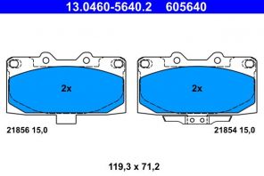 ATE 13.0460-5640.2 - Brzdové platničky -
