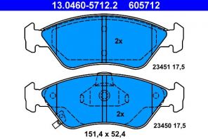 ATE 13.0460-5712.2 - Brzdové platničky -