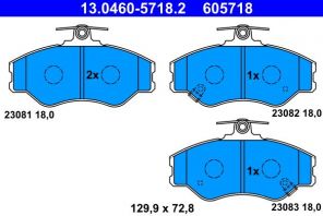 ATE 13.0460-5718.2 - Brzdové platničky -