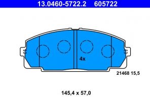 ATE 13.0460-5722.2 - Brzdové platničky -