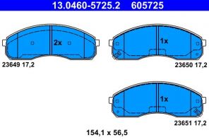 ATE 13.0460-5725.2 - Brzdové platničky -