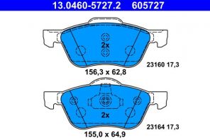 ATE 13.0460-5727.2 - Brzdové platničky -