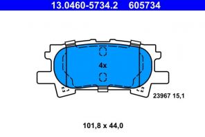ATE 13.0460-5734.2 - Brzdové platničky -