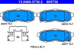 ATE 13.0460-5736.2 - Brzdové platničky -