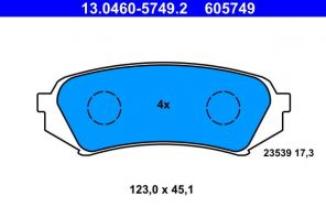 ATE 13.0460-5749.2 - Brzdové platničky -