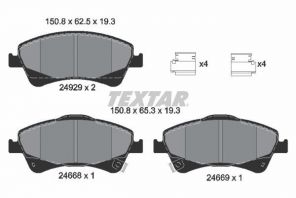Textar 2466801 - Brzdové platničky -