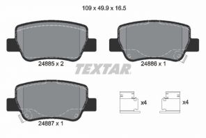 Textar 2488501 - Brzdové platničky -