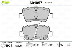 Valeo 601057 - Brzdové platničky -