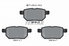 Textar 2501601 - Brzdové platničky -
