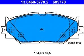 ATE 13.0460-5770.2 - Brzdové platničky -