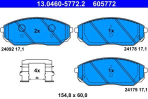 ATE 13.0460-5772.2 - Brzdové platničky -
