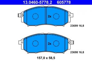 ATE 13.0460-5778.2 - Brzdové platničky -