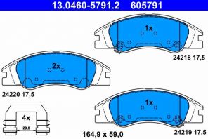 ATE 13.0460-5791.2 - Brzdové platničky -
