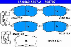 ATE 13.0460-5797.2 - Brzdové platničky -